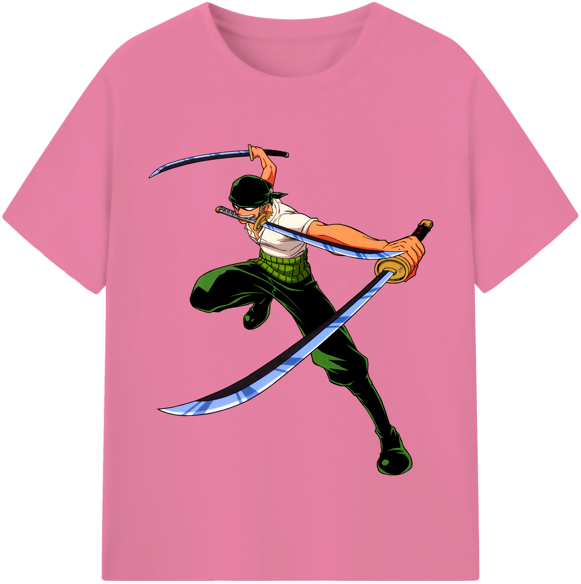 ワンピース ロロノア・ゾロ ONE PIECE Roronoa Zoro 綿100％半袖Tシャツ（フロントプリント）
